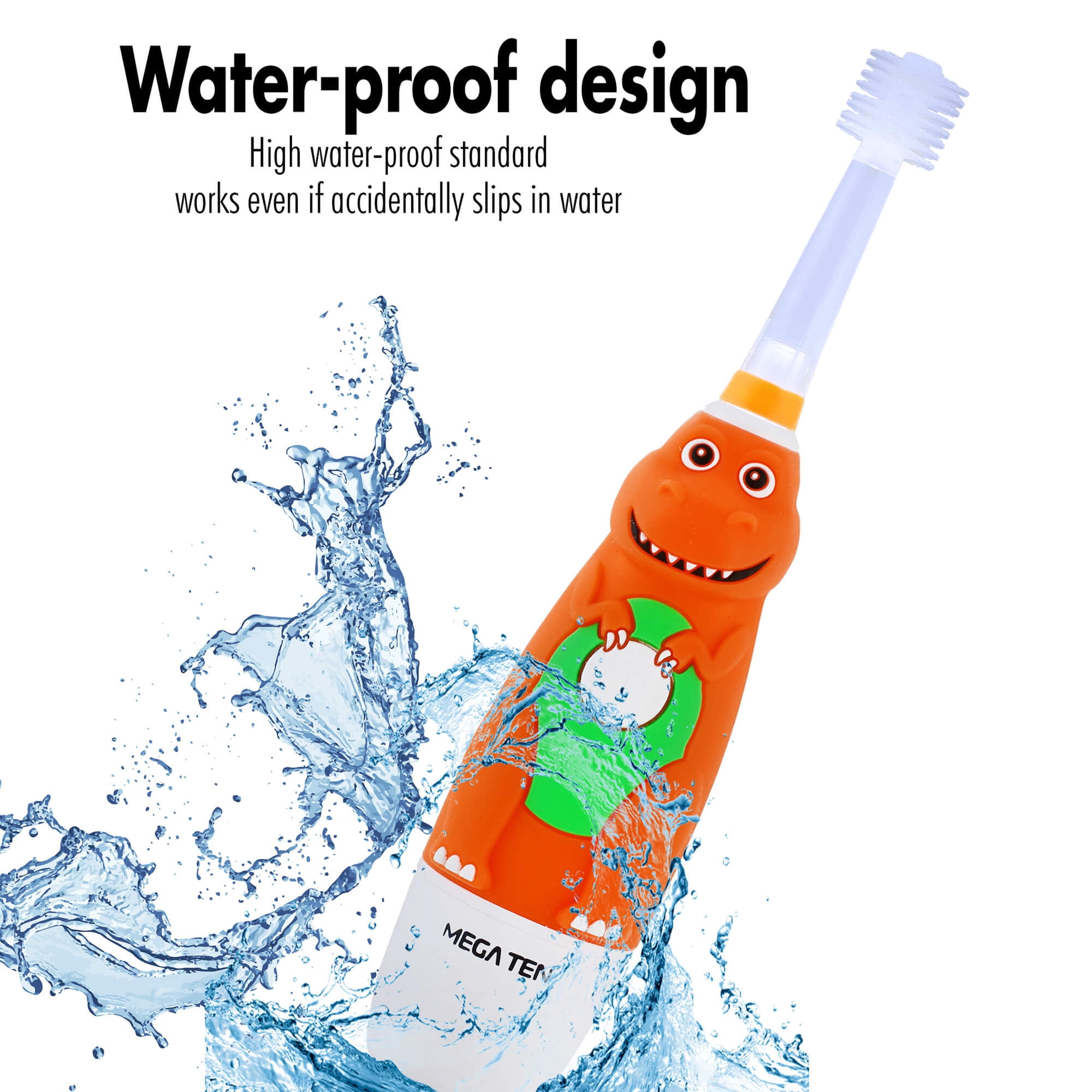 Brilliant Big Kids Electric Sonic Toothbrush Character with Light & Soft Bristles, Dinosaur 0.18lb