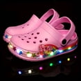thumbnail image 1 of Girl's Trendy LED Light Up Clogs, Comfy Non Slip Casual Breathable Slippers For Outdoor Activities, 1 of 3