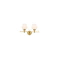 thumbnail image 4 of Gene 2 light Brass and Frosted white glass Wall sconce, 4 of 4
