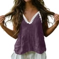 thumbnail image 5 of LIaqionyy Womens Summer Tank Tops Cotton Linen Sleeveless Cami Shirts Casual Loose Tunic Spaghetti Strap Camisole, 5 of 7