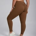 thumbnail image 2 of QATAINLAV Prime Sales of The Day Plus Size Leggings for Women Tummy Control Butt Lifting Yoga Pants Stretch High Waisted Buttery Soft Workout Leggings Brown XXXL, 2 of 6