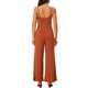 thumbnail image 3 of INSPIRAR CHIC Mono Casual de Pierna Ancha con Tirantes de Espagueti y Cordón para Mujeres en Rojo Ladrillo M, 3 of 6