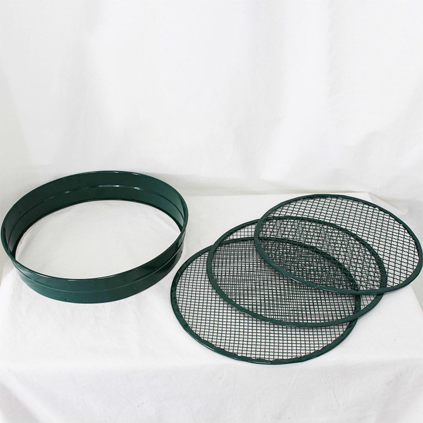 Metal Garden Riddle Sieve with 3 Interchangable Mesh Differing Hole Sizes Gardening Sifter for Gardening Enthusiast Versatile