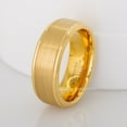 thumbnail image 5 of Jewelry Avalanche Mens Tungsten Wedding Band, 8mm, Brushed, Yellow Gold Ion-Plated, 5 of 5