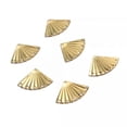 thumbnail image 5 of GKNET 30X Brass Folded Fan Charms 5 Holes Chandelier Earring Connector For Diy Jewelry, 5 of 6
