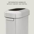thumbnail image 4 of Rubbermaid Refine Stainless Steel Indoor Trash Can with Open Lid 15 Gallon Silver (2147581), 4 of 7