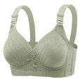 thumbnail image 1 of Womens Wireless Bras - Women's Large Size Lace Fixed Cup Bras - Green, 1 of 8