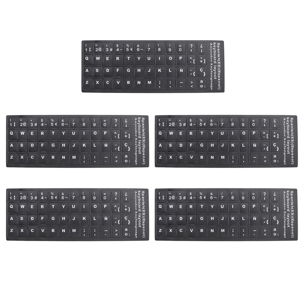 5 Sheets Keyboard Language Stickers Keyboard Replacement Letters