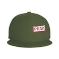 thumbnail image 3 of ZICANCN Pray Character Pattern Baseball Caps, Trucker Hats for Men And Women, Adjustable Breathable Flat Caps, Moss Green, 3 of 6