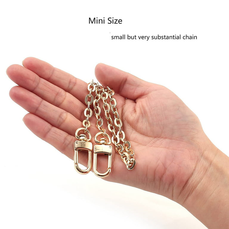 Mini Copper Purse Chains Shoulder Crossbody Strap Bag Accessories Charm Decoration Gold, 13