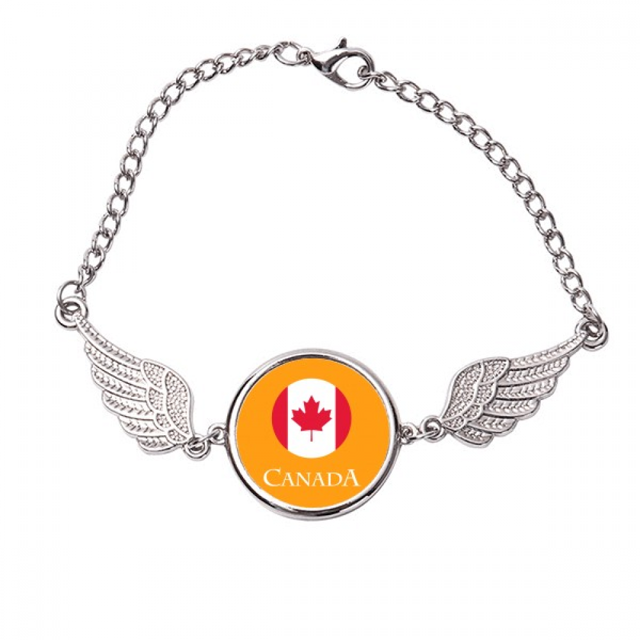 North American Maple Leaf Vancouver Canada Pulsera pulsera pulsera alas de ángel pulsera