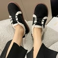 thumbnail image 6 of Lovskoo 2024 Moccasin Slippers Thickened Foot Wrapped Winter Home Cotton Shoes Outer Wear Full Package Shoes Warm Home Indoor Fleece Shoes Thick Bottom Package Heel Fleece Flat Shoes Black, 6 of 9