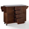 thumbnail image 4 of Crosley Eleanor Stainless Steel Top Kitchen Cart in Mahogany, 4 of 12