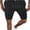 Black, variant on Men's Casual Plaid Flat-Front Shorts With Pocket