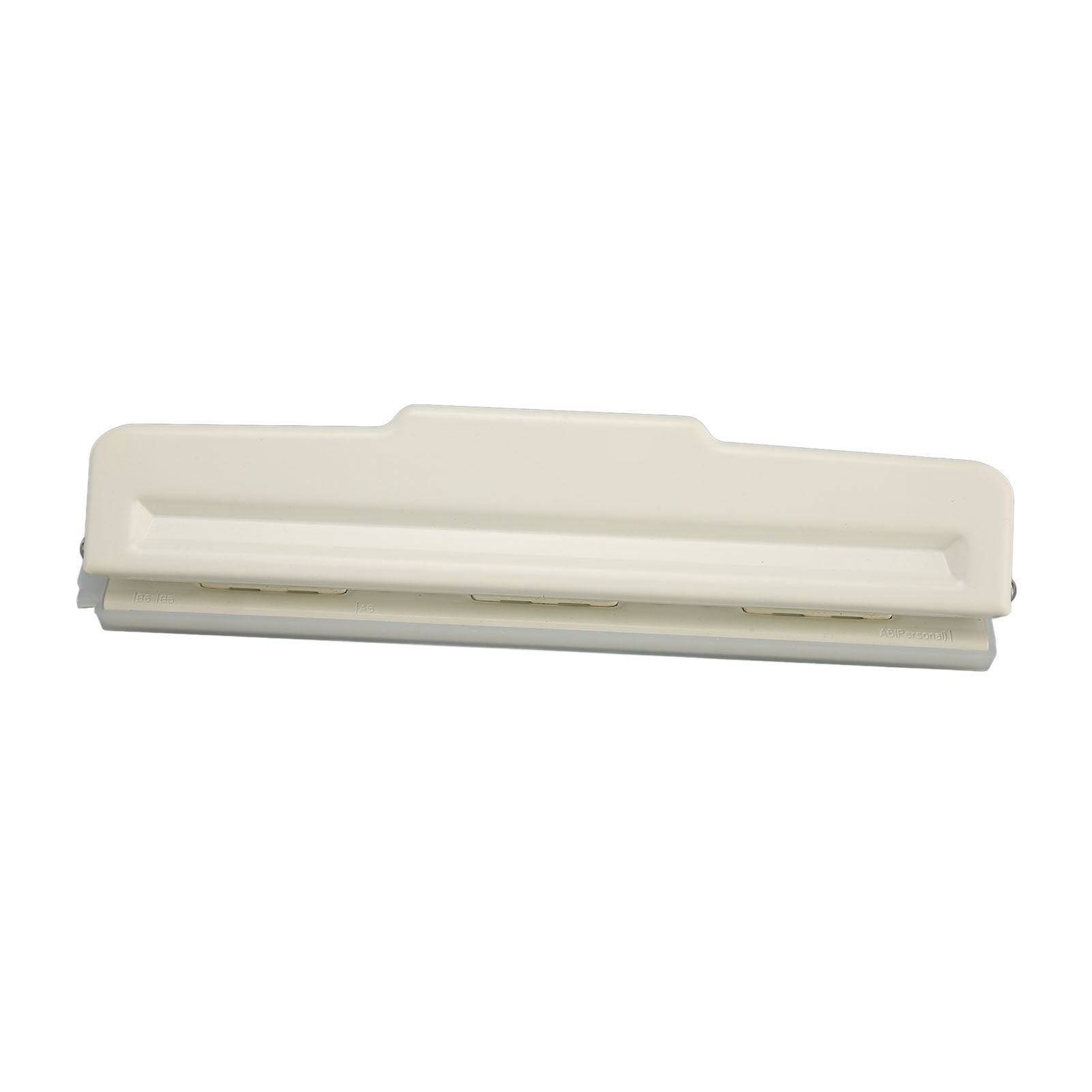 Suodoka 9-Hole Paper Punch, White Manual DIY Hole Puncher with 8-Sheet Capacity for A4, B5, B6, A5, and A6 Paper Sizes, Office Craft Tool, 12.2 inches / 31 cm