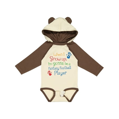 

Inktastic Fantasy Football Player Future Gift Baby Boy or Baby Girl Long Sleeve Bodysuit