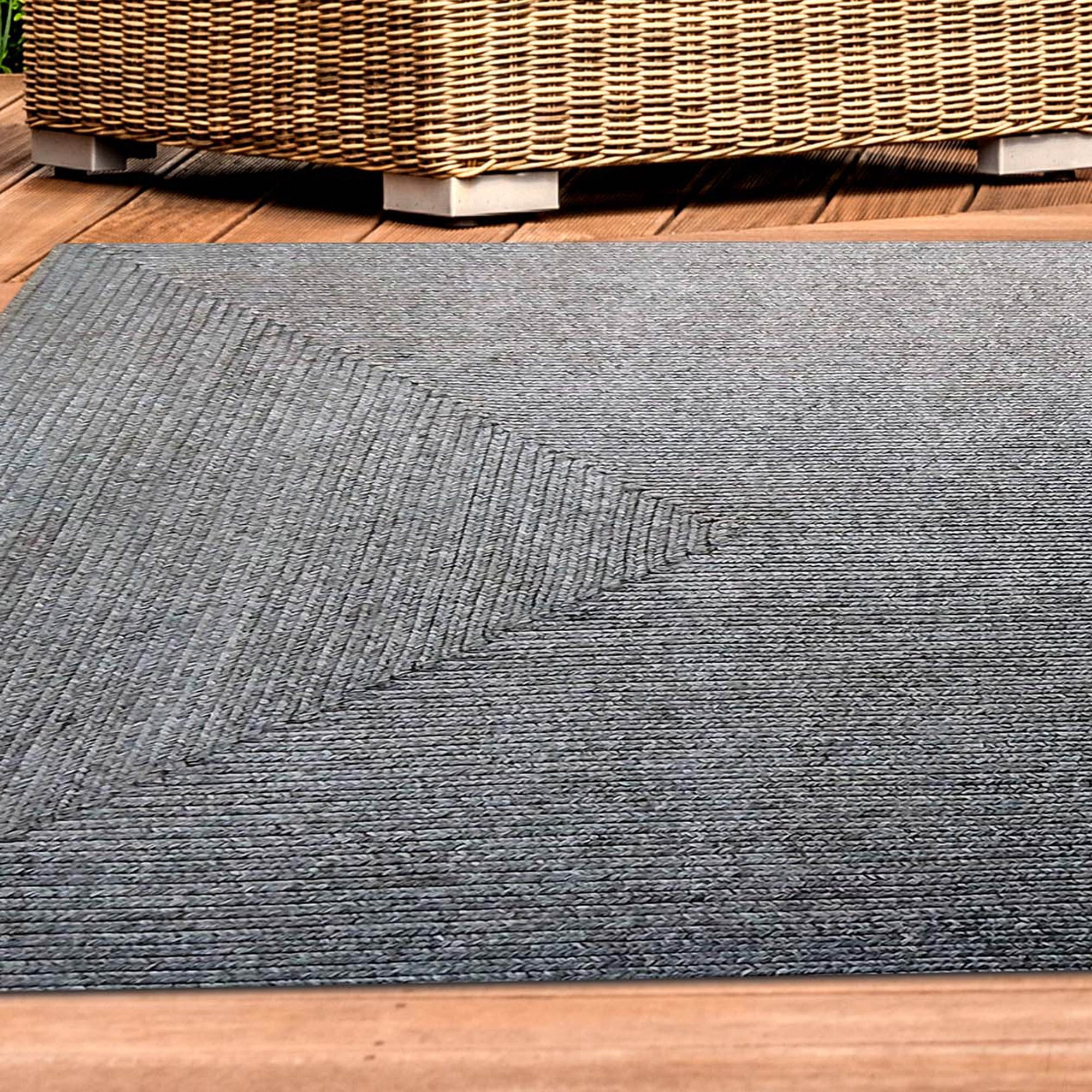 Superior Braided Indoor/ Outdoor Area Rug, 5' x 8', Brick