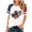 White, variant on Oplxuo American Flag Shirt Women 4th of July Shirts USA Flag Graphic Patriotic Tshirt Raglan Color Block Tops