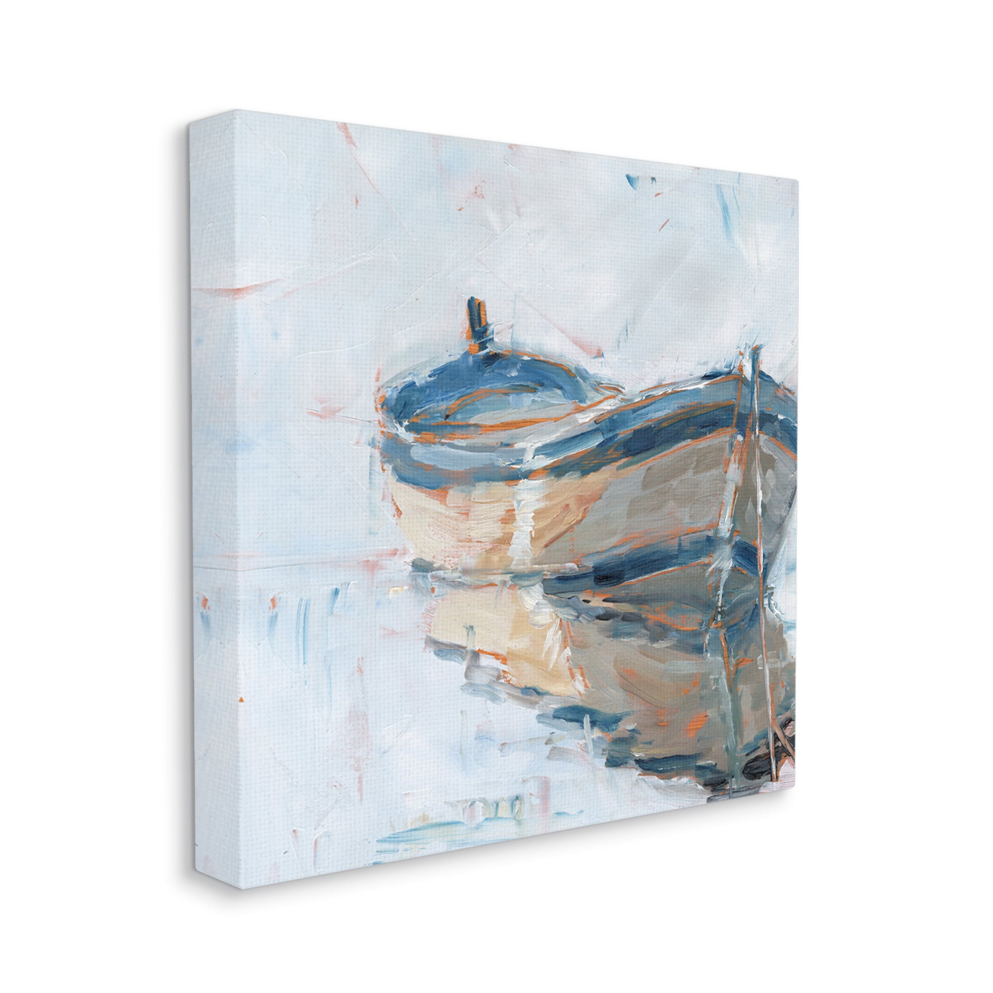 Stupell Industries Abandoned Paddling Watercraft Quiet Icy Ocean,36 x 36, Design by Ethan Harper