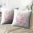 thumbnail image 3 of LALILO Throw Pillow Covers Lettering Calligraphy Love Peace Joy Cushion Cover 18" x 18", 2 Pack, 3 of 6