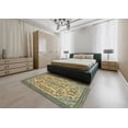 thumbnail image 4 of Ahgly Company Indoor Rectangle Abstract Dark Olive Green Abstract Area Rugs, 2' x 3', 4 of 6