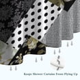 thumbnail image 6 of Pioneer Flower Floral Print Pattern Shower Curtain 36"x72" ,Bathroom Decorative Shower Curtains Set with 12 Hooks,Modern Waterproof Washable Shower Curtain, 6 of 6