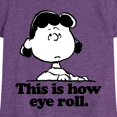 thumbnail image 3 of Peanuts - Lucy This Is How Eye Roll - Toddler & Youth Girls Short Sleeve Graphic T-Shirt, 3 of 6