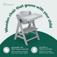 thumbnail image 4 of hauck Alpha+ Wooden High Chair with Tray and Safety Bar, Grey, 4 of 11