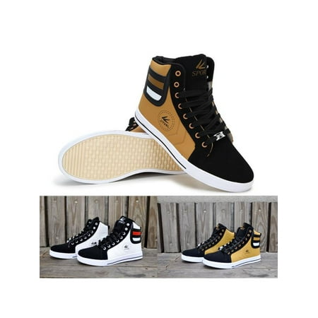Meigar Mens Casual Shoes Sneakers High Top Lace up Sport Basketball