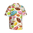 thumbnail image 2 of Easygdp Color Donut Men's Hawaiian Shirts Print Lapel Short Sleeve for Beach, vacation, party, casual occasions - Large, 2 of 9