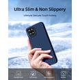 thumbnail image 5 of 【3 in 1 for Samsung Galaxy A12 case, with 2 Pack Screen Protector, Camera Protection，Liquid Silicone Slim Shockproof Protective Phone Case [Microfiber Lining] (Navy Blue), 5 of 6