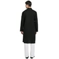 thumbnail image 3 of SKAVIJ Kurta Pajama Set for Men Embroidered Cotton Ethnic Wear Dress Black L, 3 of 6
