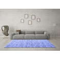 thumbnail image 3 of Ahgly Company Machine Washable Indoor Square Abstract Blue Contemporary Area Rugs, 7' Square, 3 of 4