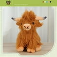 thumbnail image 2 of Adorable vaca de las Tierras Altas de peluche de 27 cm, un bonito cojín decorativo para interiores, regalo para niños., 2 of 5