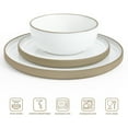 thumbnail image 2 of Famiware Nature 12-Piece Dinnerware Sets, Stoneware Dish Set, Snowy White, 2 of 6