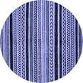 thumbnail image 1 of Ahgly Company Indoor Round Abstract Blue Modern Area Rugs, 3' Round, 1 of 4