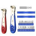 thumbnail image 3 of 14 Pcs Clé à Cliquet Hexagonale Tournevis 1/4 Pouce Outils de Réparation Rouge, 3 of 5