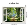 thumbnail image 3 of 3D Forest View Removable Window Wall Sticker, Nature Landscape Decal for Home Decor, 3 of 7