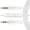 White, variant on 3.5mm Male to Male Replacement Cable In Line Mic and Voice Control for Phone Auditory Headphones Car Loudspeakers