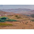 thumbnail image 2 of Jan Ciągliński 24x18 Black Ornate Framed Double Matted Museum Art Print Titled: Desert Near Damascus. from the Journey to Palestine (1901), 2 of 5