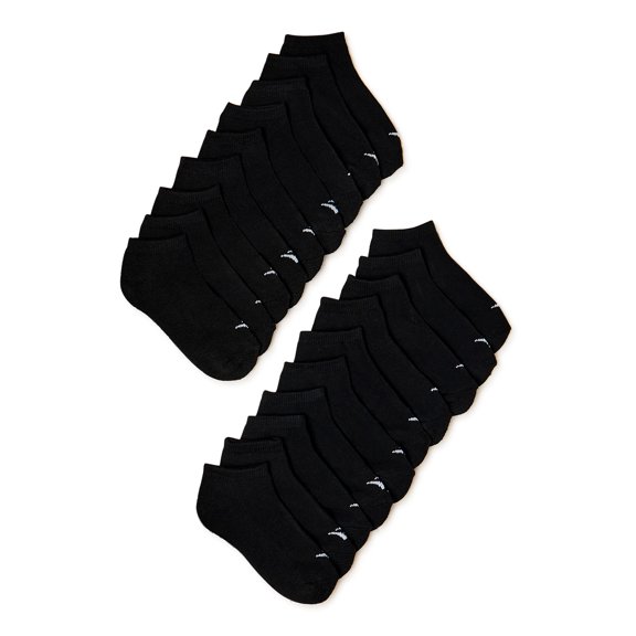 Xtreme Sport Boys Half Cushion No Show Socks, 20-Pack, Sizes 6-8