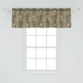 thumbnail image 2 of Ambesonne Leopard Print Valance Pack of 2, Leo Wild Big Cat Face, 54"X18", Dark Tan Multicolor, 2 of 4
