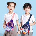 thumbnail image 3 of Chest Bag Mini Cute Cartoon Rocket Pattern Sling Bag Crossbody Bag for Children, 3 of 6
