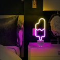 thumbnail image 2 of Popsicle Neon Light - Popsicle Neon Sign For Bedroom, Desktop, Tabletop Decor - Battery/usb Powered Popsicle Lights - Ice Cream Night Light Lamp With, 2 of 4