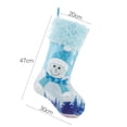 thumbnail image 1 of Medias navideñas Medias de regalo navideñas Decoraciones navideñas Bolsa de regalo azul brillante (B), 1 of 4
