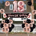 thumbnail image 6 of Happy 18th Birthday Party Decorations for Girls, Rose Gold Happy 18th Birthday Yard Banner and Backdrop, Crown 18 Printed Balloons Number 18 Foil Balloons for 18 Years Old Bdy Party Supplies, 6 of 6