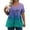 Purple, variant on IYYVV Women'S Plus Size Tops Summer Short Sleeve Shirts V-Neck Cotton Tunic Tops For Women Tie Dye Graphic T Shirts Women Loose Fit Sweatshirt Fall Hippie Clothes Black 2XL