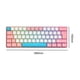 thumbnail image 3 of Teclado para juegos T60, interruptor rojo/azul, 62 teclas, teclado con cable para juegos, Mini USB con cable, 3 of 6