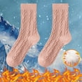 thumbnail image 3 of Uooqdmx Casual Socks for Women, Fleece Socks, Crew Socks for Women, Winter Socks for Women, Cold Weather Socks, Pink A, 3 of 3