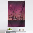 thumbnail image 1 of Circus Tapestry, Circus Crowd Travelling at Night Under Moon with Mermaid Flying Carpet and Centaur, Fabric Wall Hanging Decor for Bedroom Living Room Dorm, 5 Sizes, Multicolor, by Ambesonne, 1 of 1